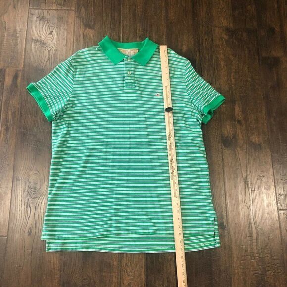 Vintage 90s Ralph Lauren Polo Jeans Mens XL USA Flag Weathered Pique Shirt Green - Picture 7 of 12